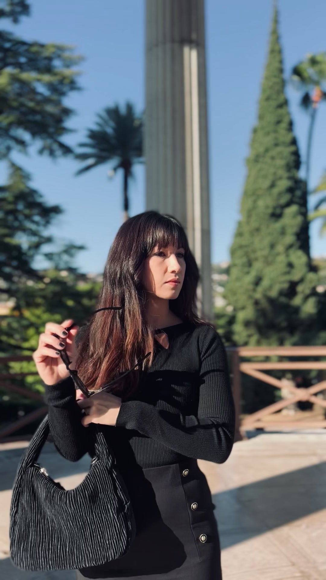 Sac à main en velours côtelé