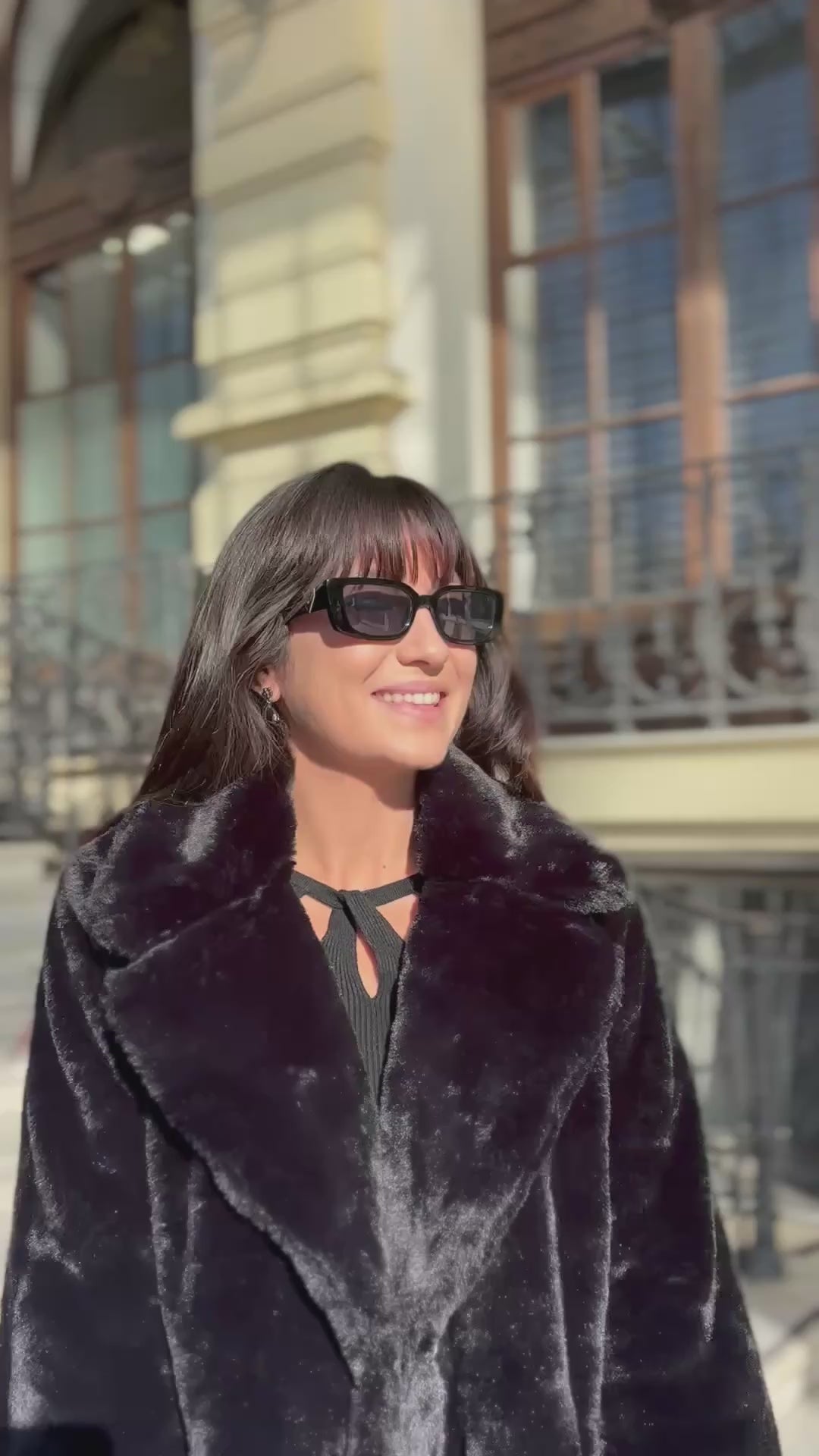 Manteau en fausse fourrure