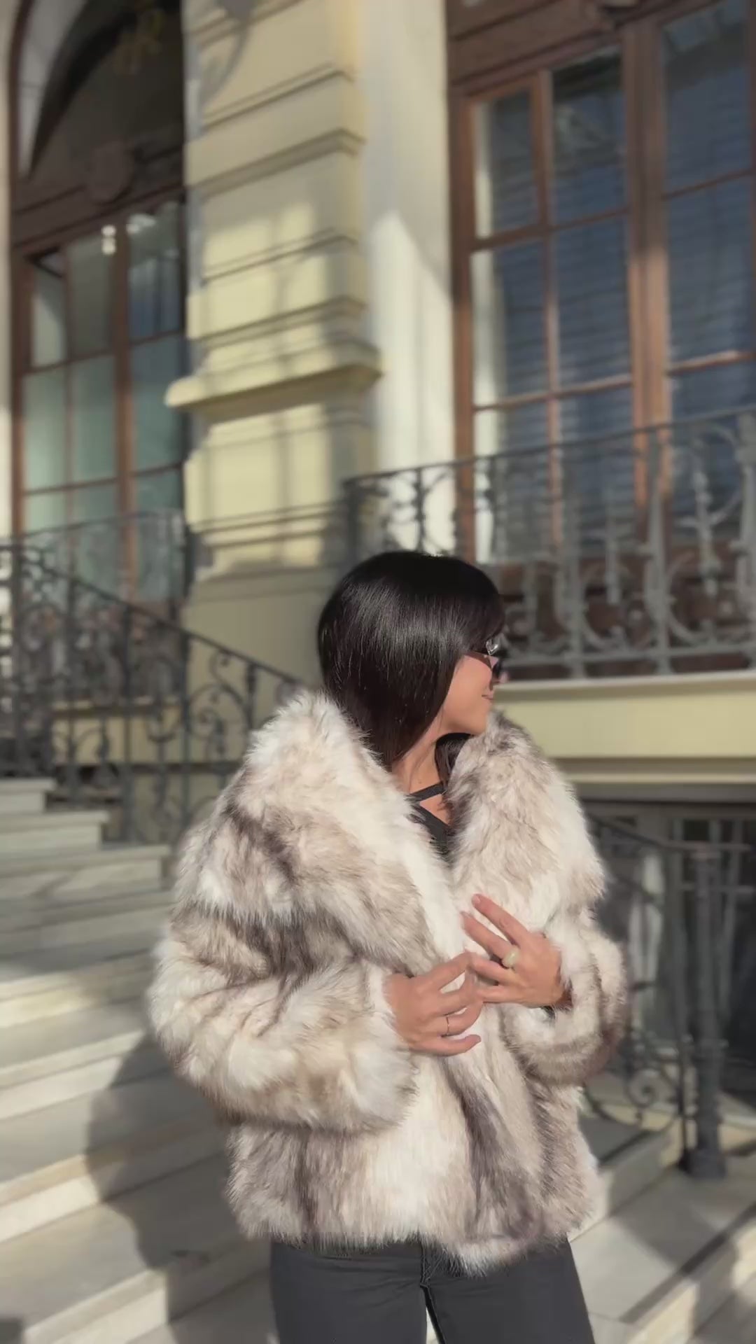 Veste en fausse fourrure