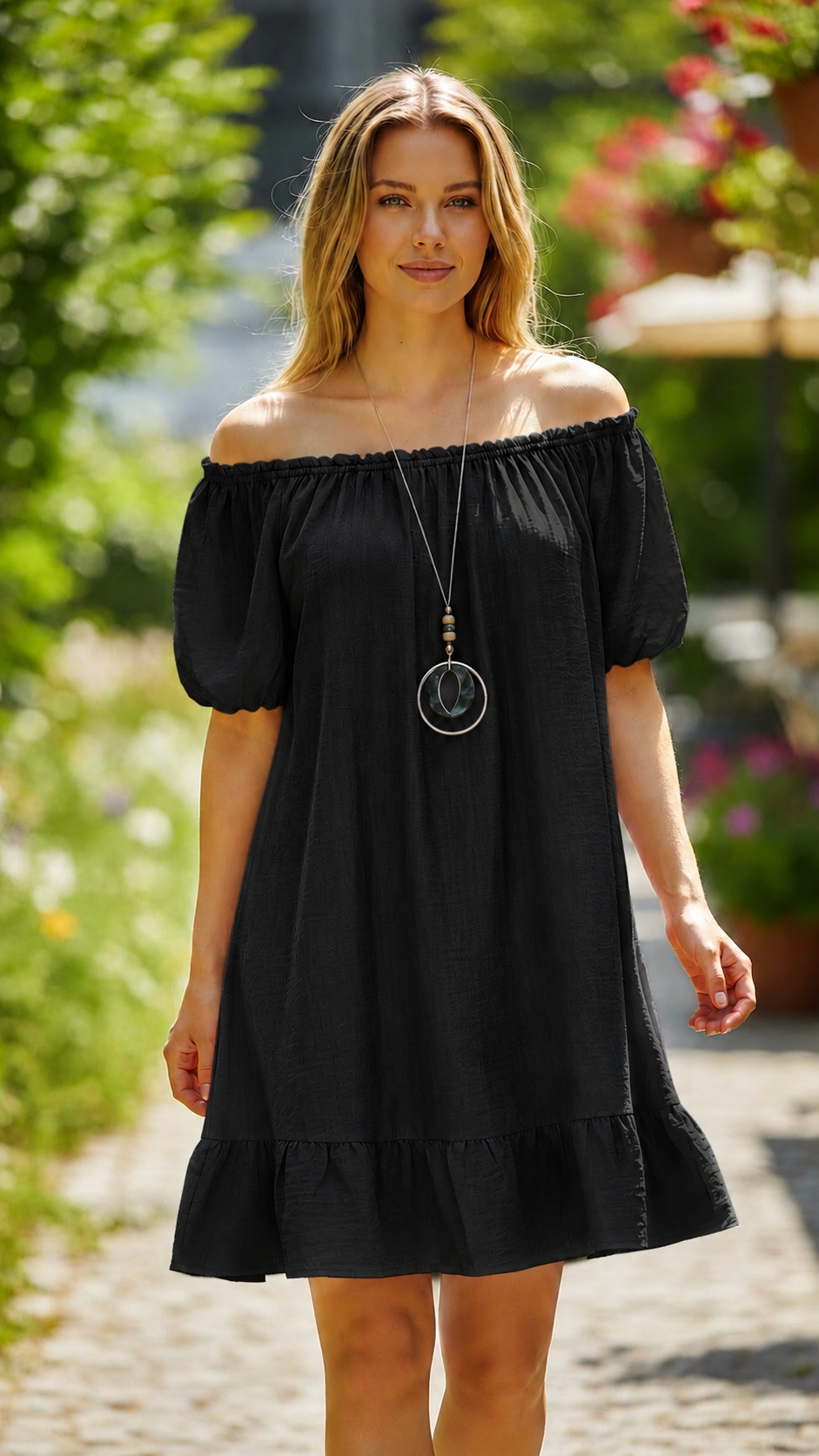 Robe courte bardot